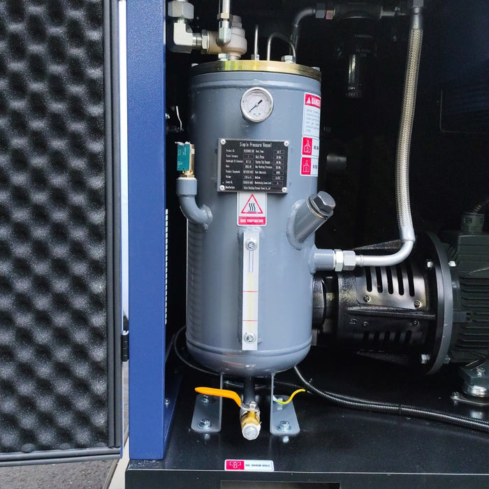 74CFM Rotary Screw Air Compressor, 20HP, 125PSI, 230V 3PHASE 60HZ