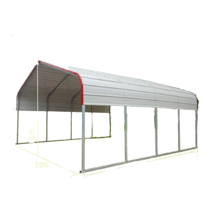 Chery Industrial Golden Mount Classic Steel Carport 20′ W x 20′ L