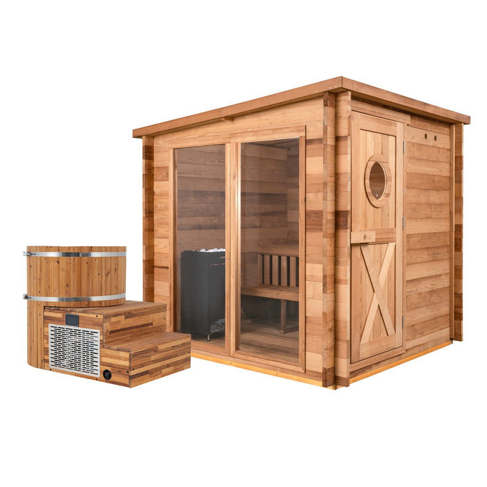 Redwood Outdoors Garden Sauna x Alaskan All-In-One Cold Plunge