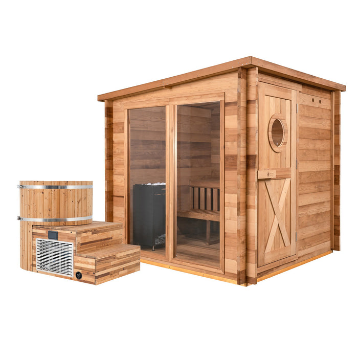 Redwood Outdoors Garden Sauna x Alaskan All-In-One Cold Plunge