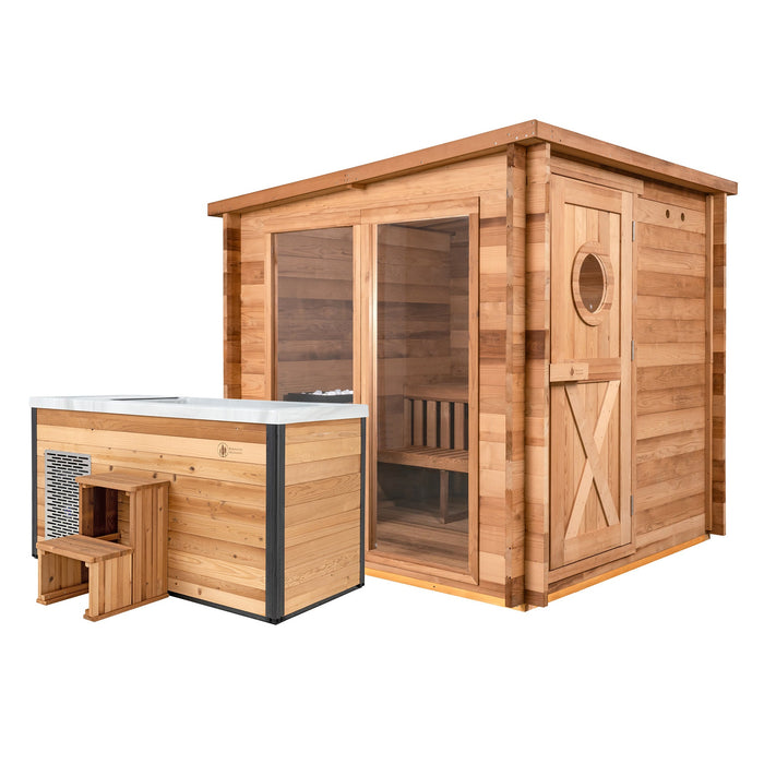 Redwood Outdoors Garden Sauna x Denali Cold Plunge