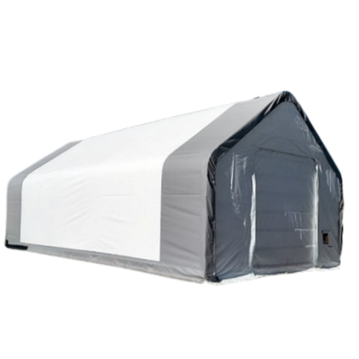 Chery Industrial Gold Mountain Double Truss Arch Storage Shelter 20′ W × 40′ L × 16′ H