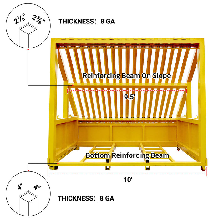 Greatbear 8-10ft Heavy-Duty Portable Rock Grizzly Screen with Adjustable Bar Spacing