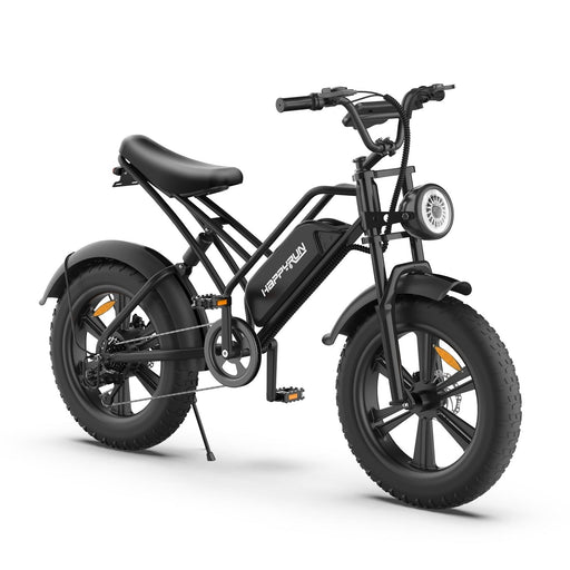 Black electric bike on a white background