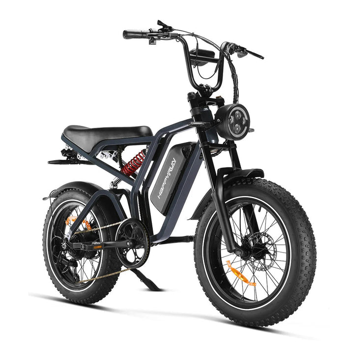 HAPPYRUN Tank G60Pro 20" Fat Tire Off Road Electric Bikes 2000W Peak Motors 48V 25Ah Battery