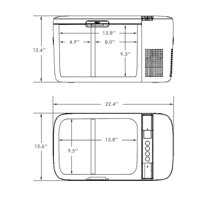ICECO GO20 21QT Dual Zone 12V Portable Fridge Car Freezer