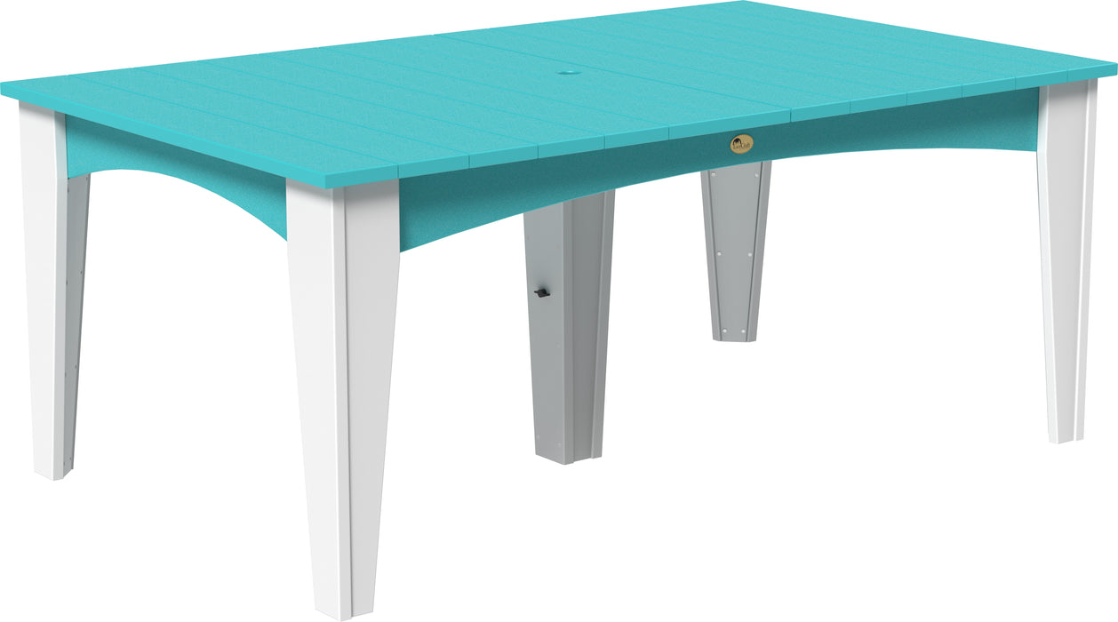 LuxCraft Recycled Plastic 44" x 72" Rectangular Island 7 pc Dining Height Table Set
