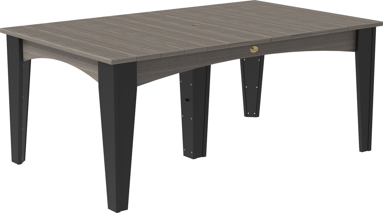 LuxCraft Recycled Plastic 44" x 72" Rectangular Island 7 pc Dining Height Table Set