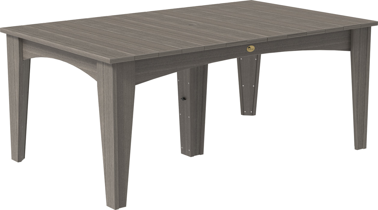 LuxCraft Recycled Plastic 44" x 72" Rectangular Island 7 pc Dining Height Table Set