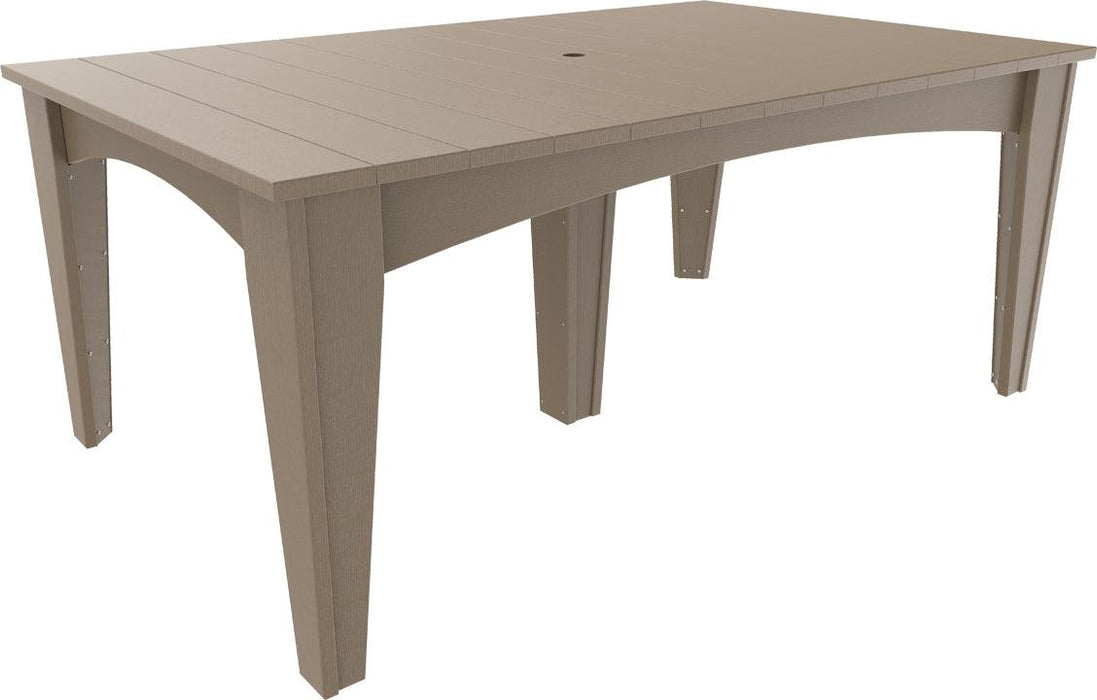 LuxCraft Recycled Plastic 44" x 72" Rectangular Island Dining Height Table