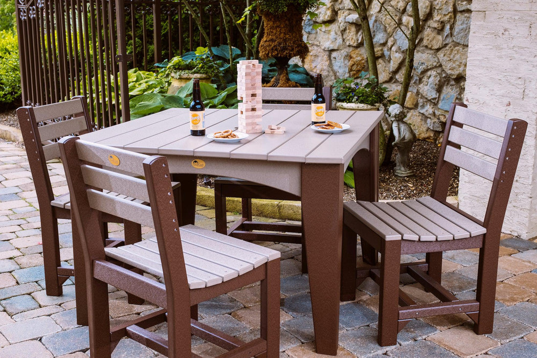 LuxCraft Recycled Plastic 44" Square Island Dining Height Table