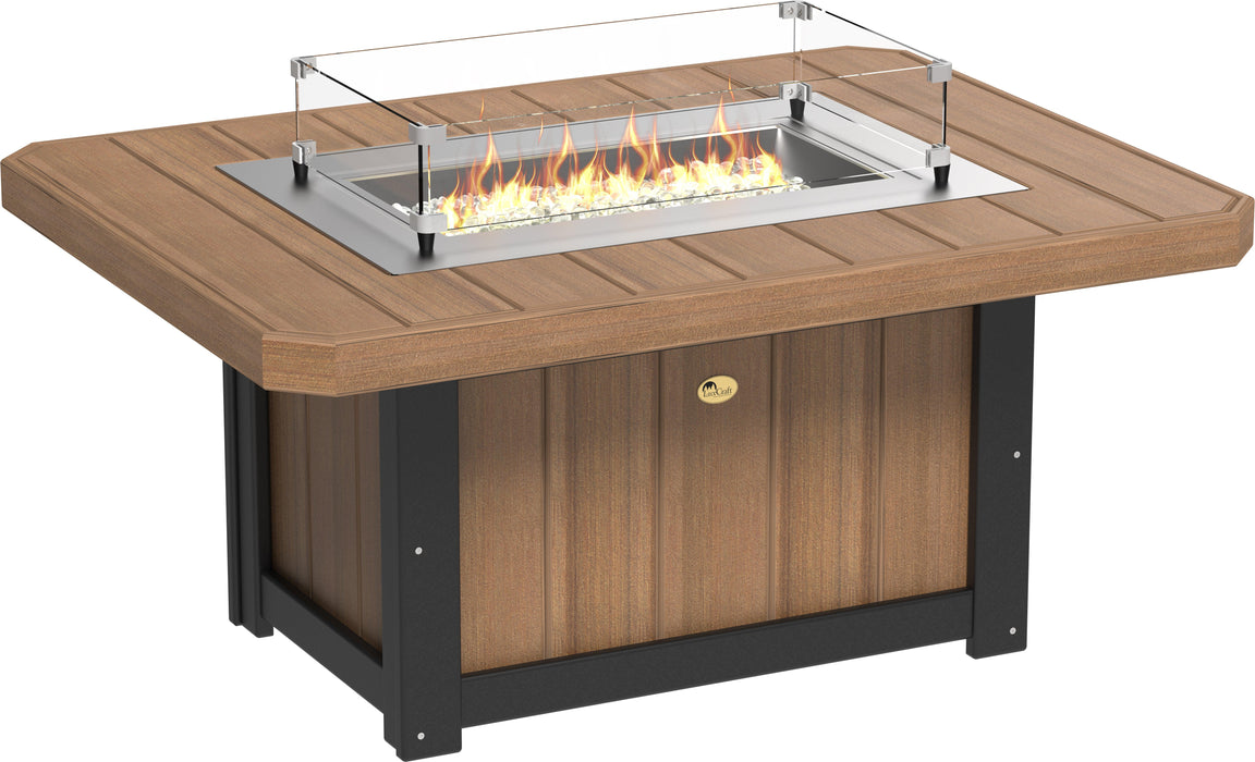 LuxCraft Recycled Plastic Lumin 51" Rectangular Fire Pit