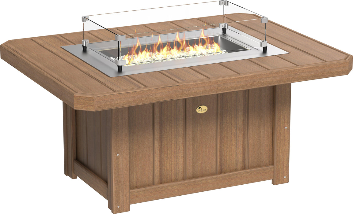 LuxCraft Recycled Plastic Lumin 51" Rectangular Fire Pit