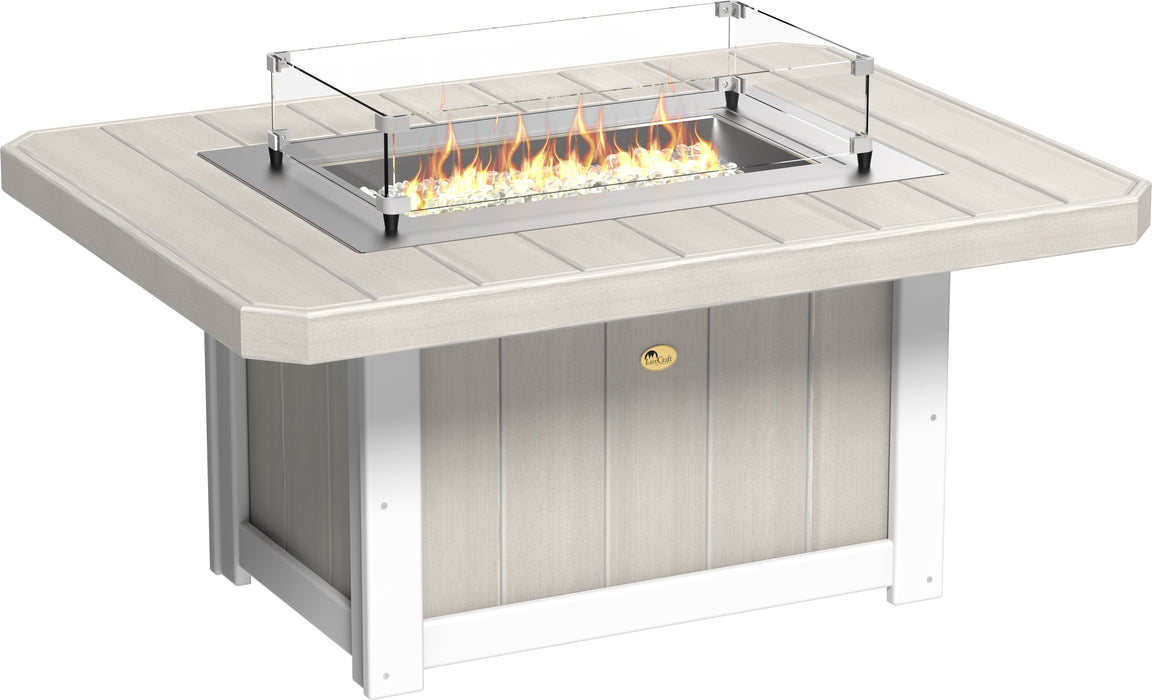 LuxCraft Recycled Plastic Lumin 51" Rectangular Fire Pit