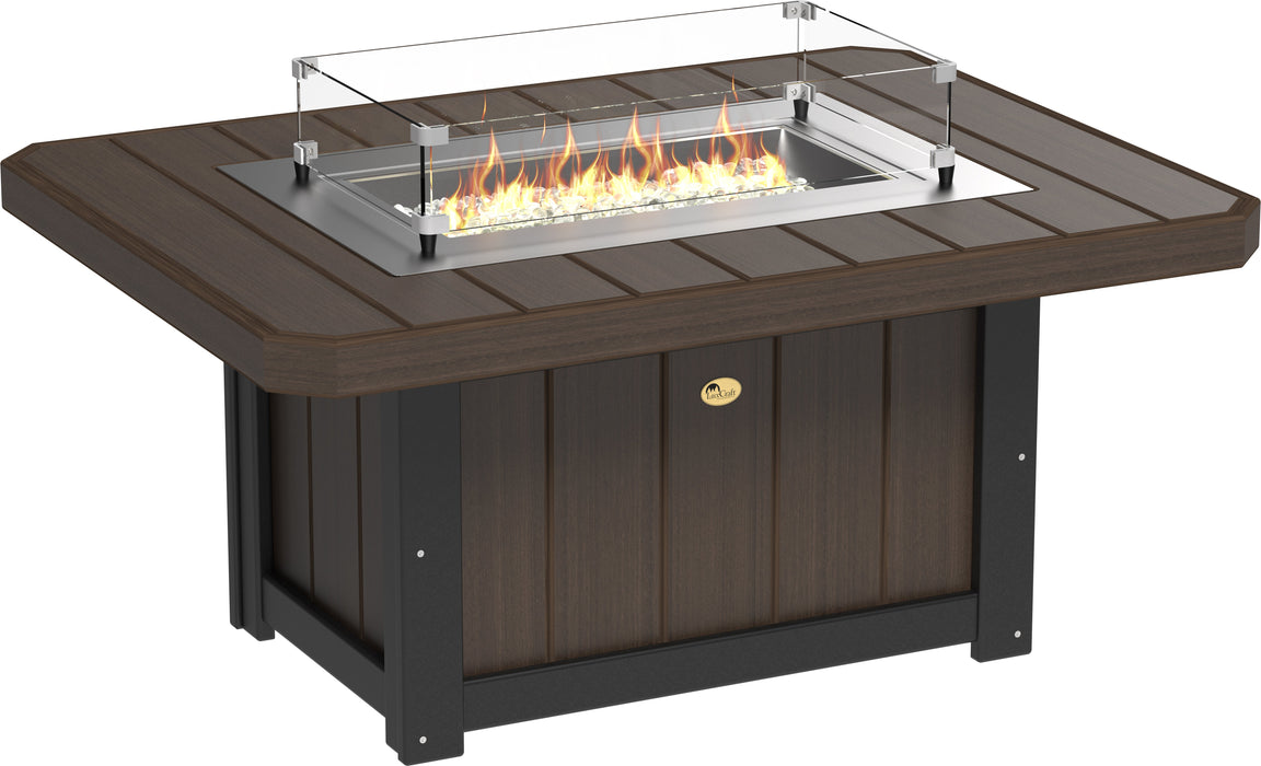 LuxCraft Recycled Plastic Lumin 51" Rectangular Fire Pit