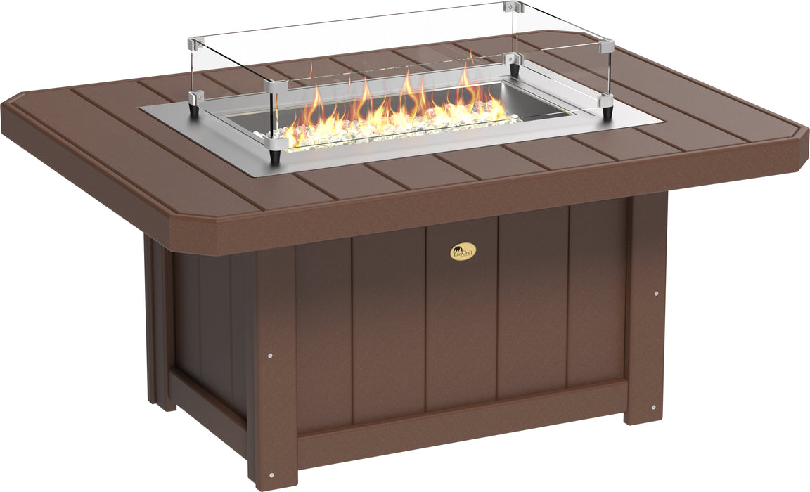 LuxCraft Recycled Plastic Lumin 51" Rectangular Fire Pit