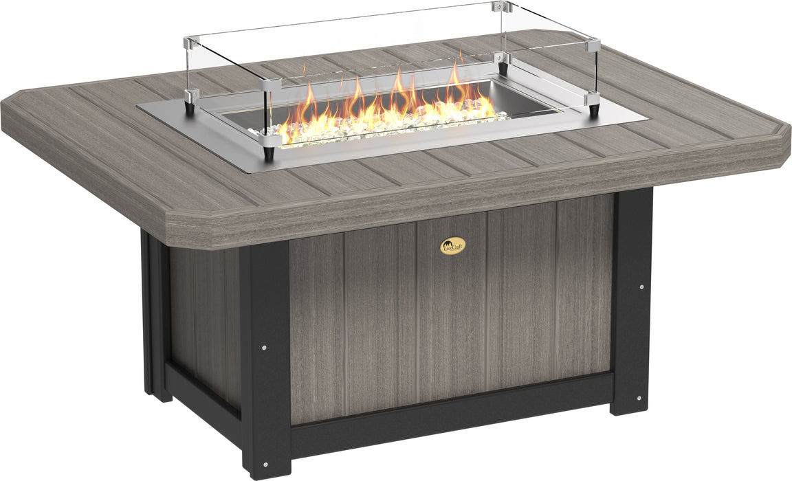 LuxCraft Recycled Plastic Lumin 51" Rectangular Fire Pit