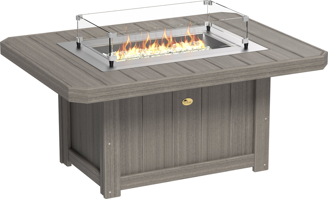 LuxCraft Recycled Plastic Lumin 51" Rectangular Fire Pit
