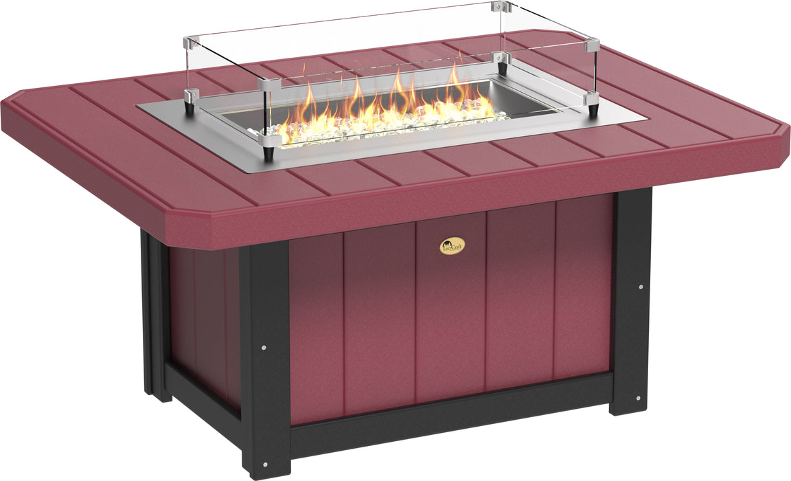 LuxCraft Recycled Plastic Lumin 51" Rectangular Fire Pit
