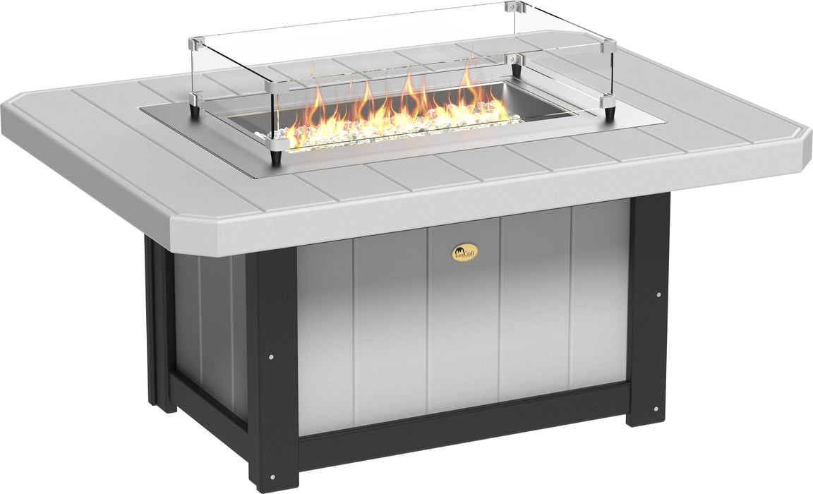 LuxCraft Recycled Plastic Lumin 51" Rectangular Fire Pit