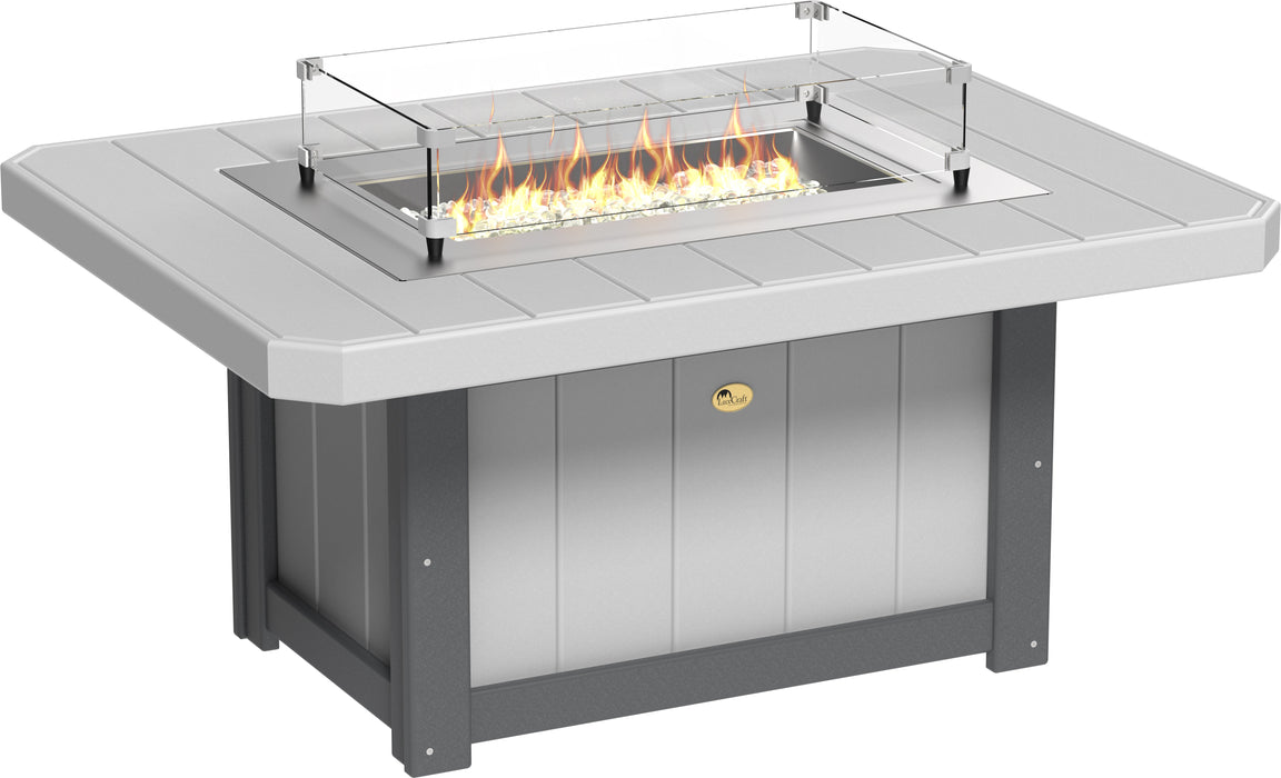 LuxCraft Recycled Plastic Lumin 51" Rectangular Fire Pit