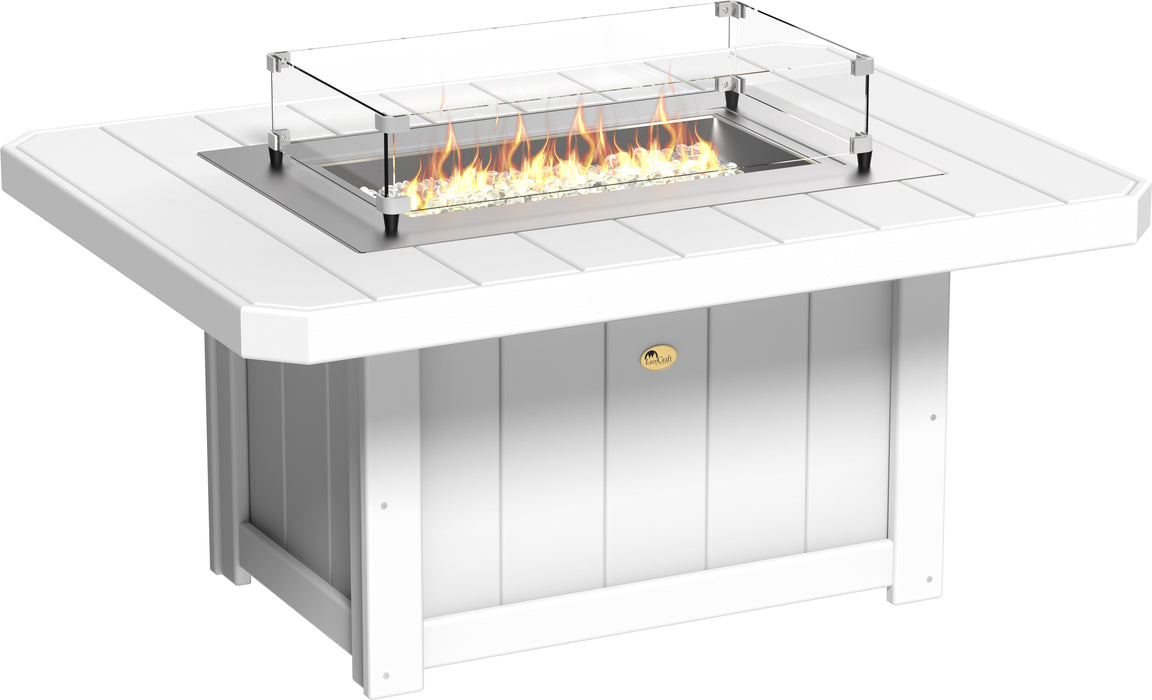 LuxCraft Recycled Plastic Lumin 51" Rectangular Fire Pit