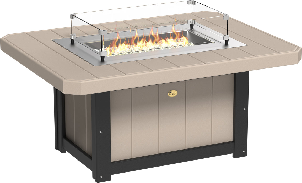 LuxCraft Recycled Plastic Lumin 51" Rectangular Fire Pit