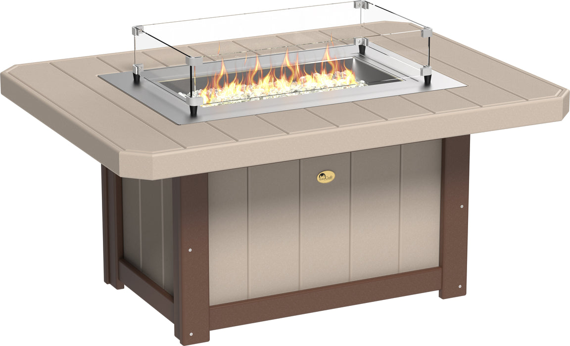 LuxCraft Recycled Plastic Lumin 51" Rectangular Fire Pit