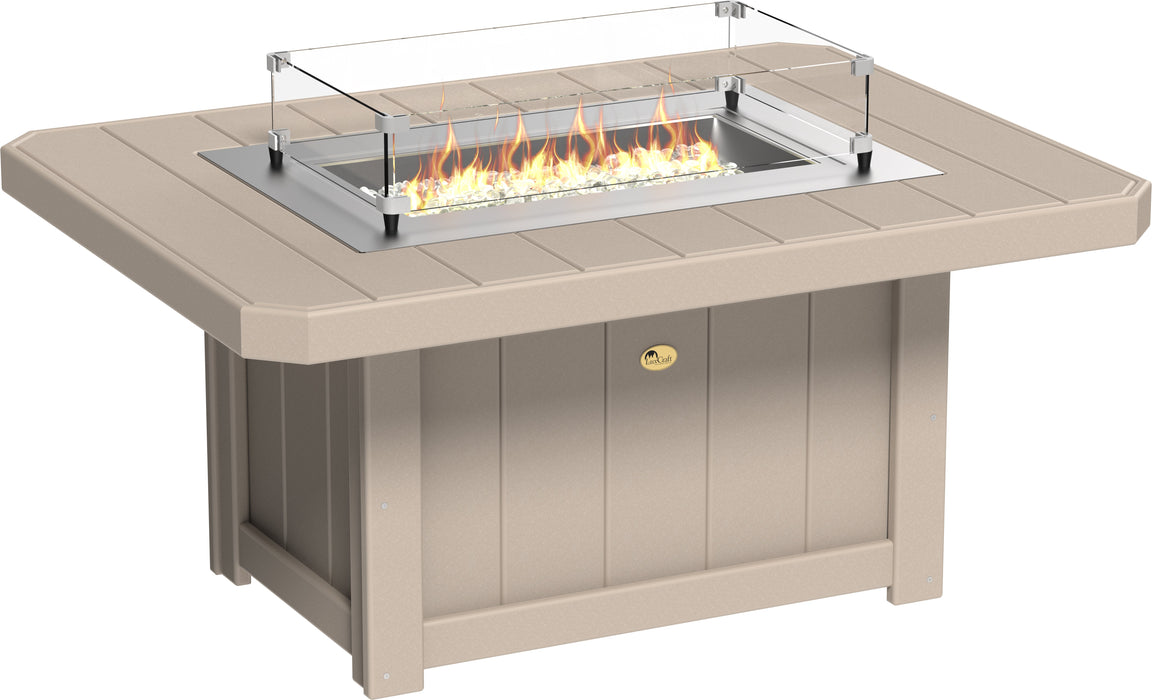 LuxCraft Recycled Plastic Lumin 51" Rectangular Fire Pit