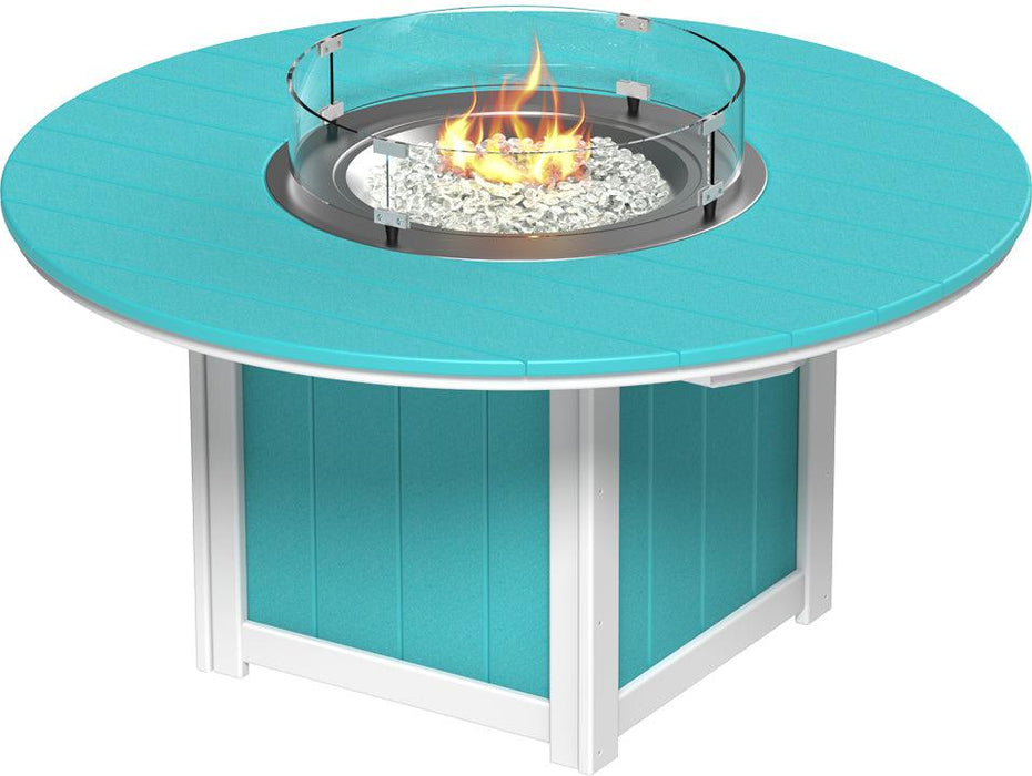 LuxCraft Recycled Plastic Lumin 60″ Round Fire Table (COUNTER HEIGHT)
