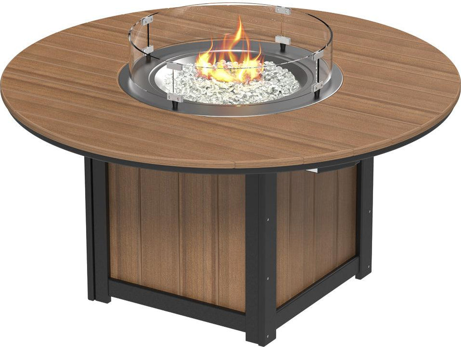 LuxCraft Recycled Plastic Lumin 60″ Round Fire Table (COUNTER HEIGHT)
