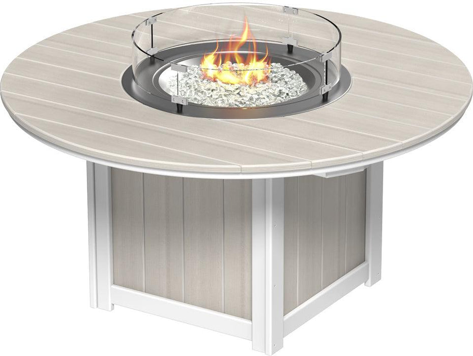 LuxCraft Recycled Plastic Lumin 60″ Round Fire Table (COUNTER HEIGHT)