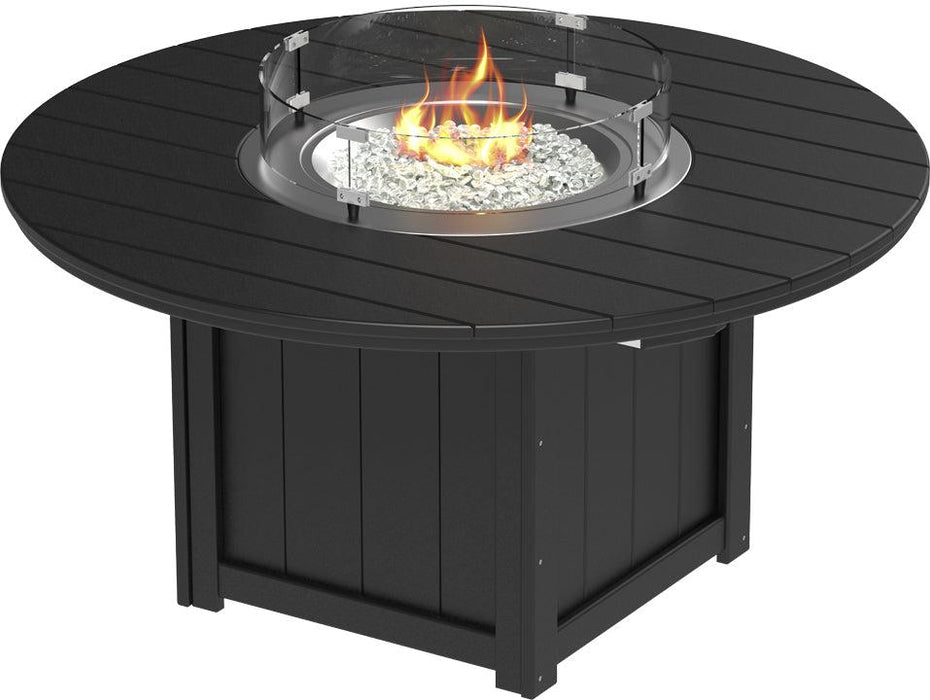 LuxCraft Recycled Plastic Lumin 60″ Round Fire Table (COUNTER HEIGHT)