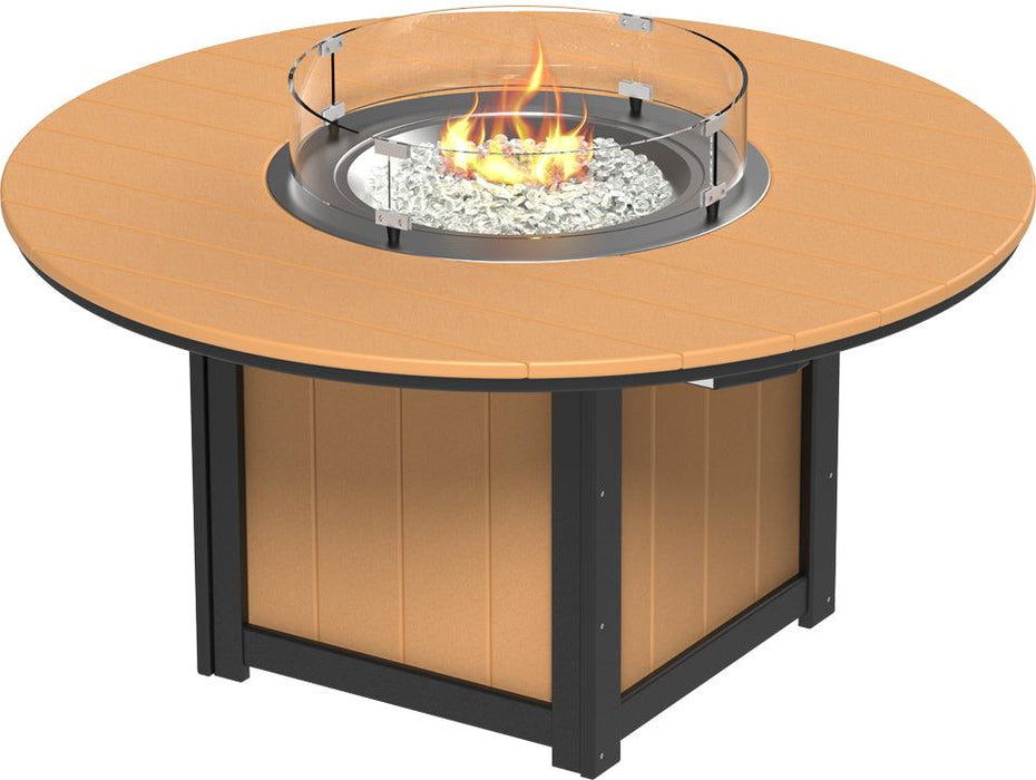 LuxCraft Recycled Plastic Lumin 60″ Round Fire Table (BAR HEIGHT)