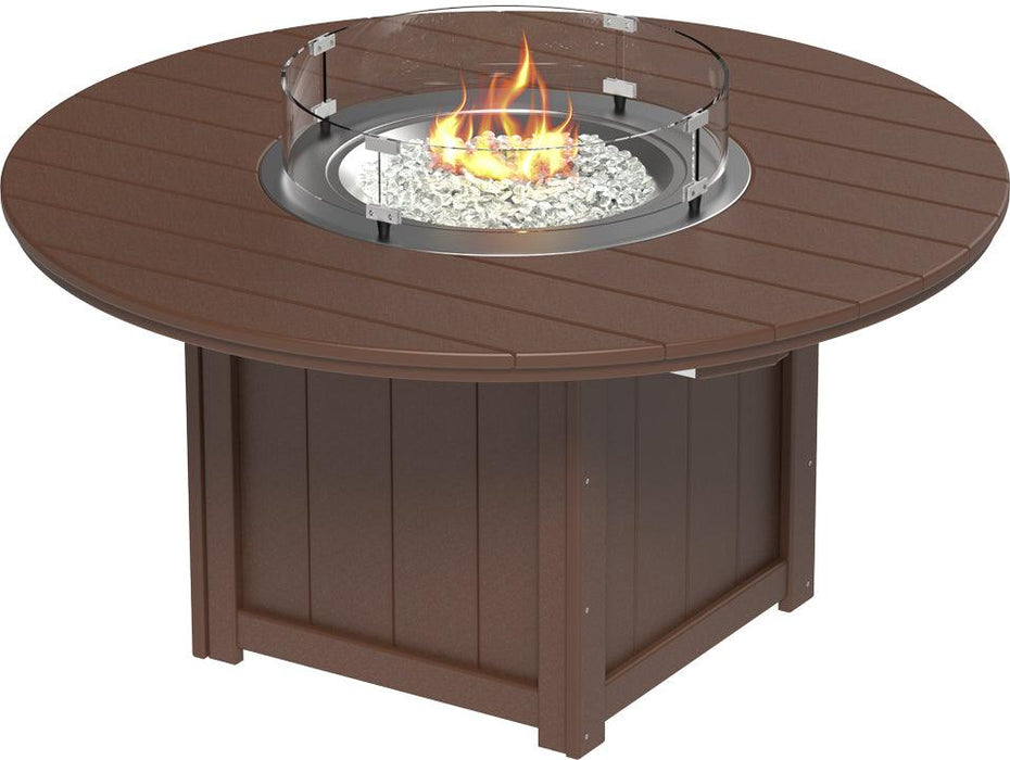 LuxCraft Recycled Plastic Lumin 60″ Round Fire Table (COUNTER HEIGHT)