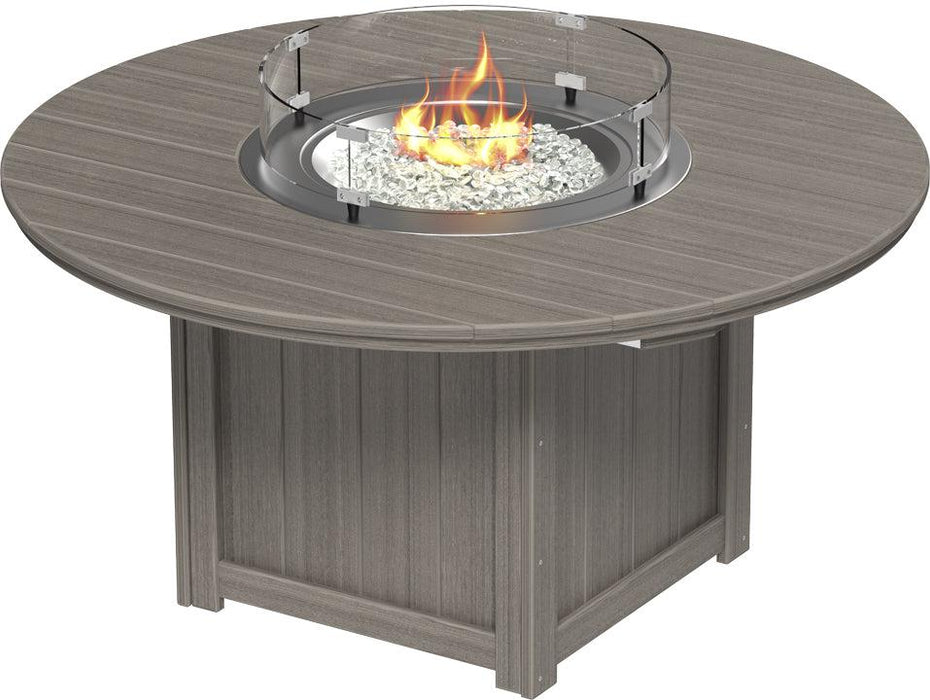 LuxCraft Recycled Plastic Lumin 60″ Round Fire Table (COUNTER HEIGHT)