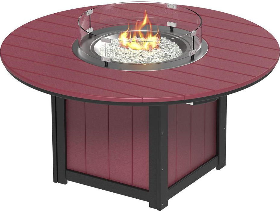 LuxCraft Recycled Plastic Lumin 60″ Round Fire Table (COUNTER HEIGHT)