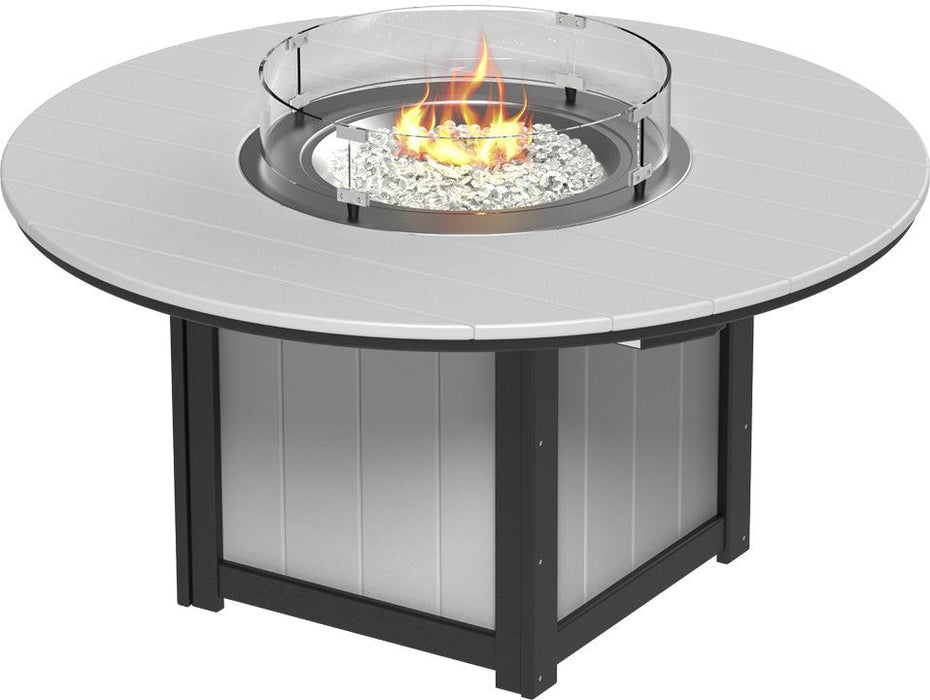 LuxCraft Recycled Plastic Lumin 60″ Round Fire Table (COUNTER HEIGHT)