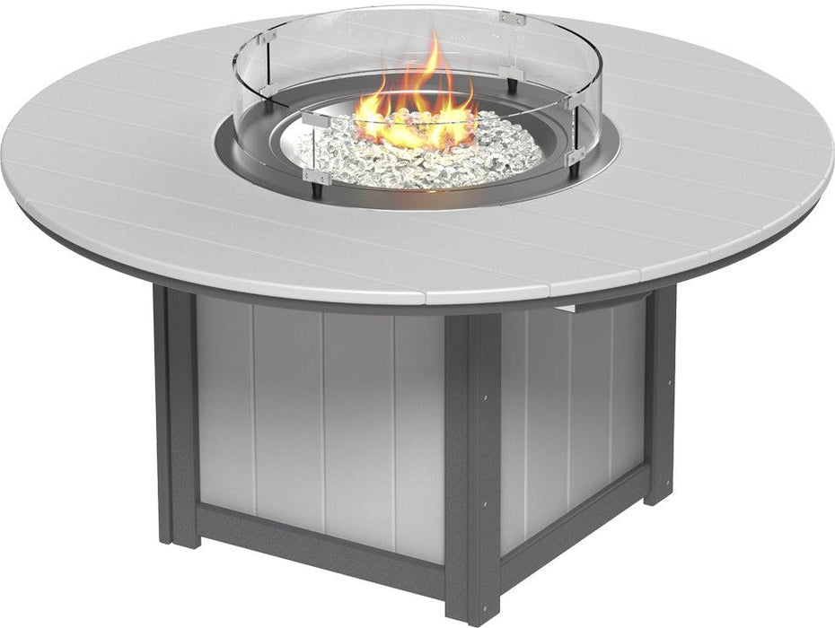 LuxCraft Recycled Plastic Lumin 60″ Round Fire Table (COUNTER HEIGHT)