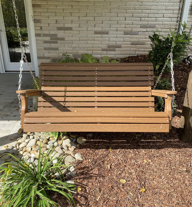 LuxCraft Rollback 4ft. Recycled Plastic Porch Swing