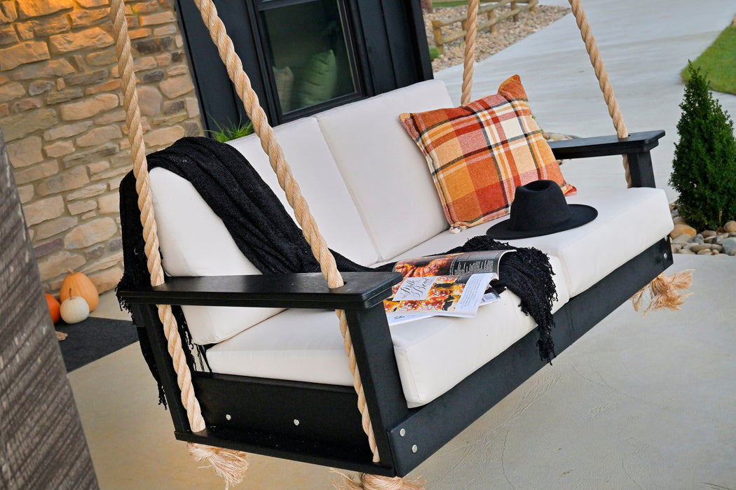 LuxCraft Recycled Plastic Lanai Deep Seating Loveseat Swing