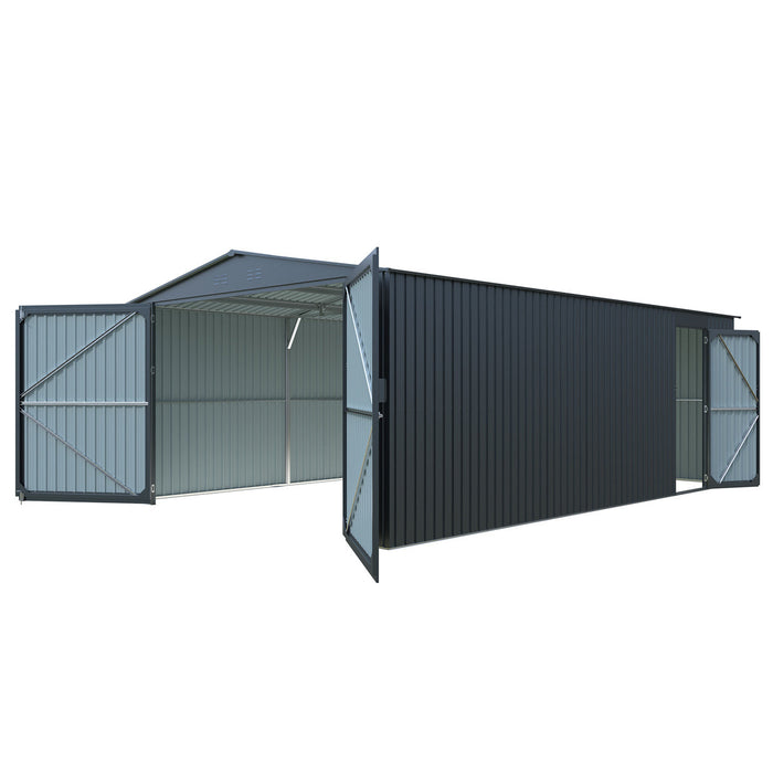 13'x20' Plus Upgraded Metal Garage Shed