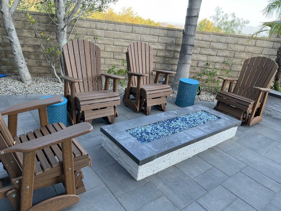 LuxCraft Recycled Plastic 2' Adirondack Glider Chair
