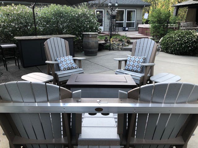 LuxCraft Recycled Plastic 2' Adirondack Swivel Glider Chair