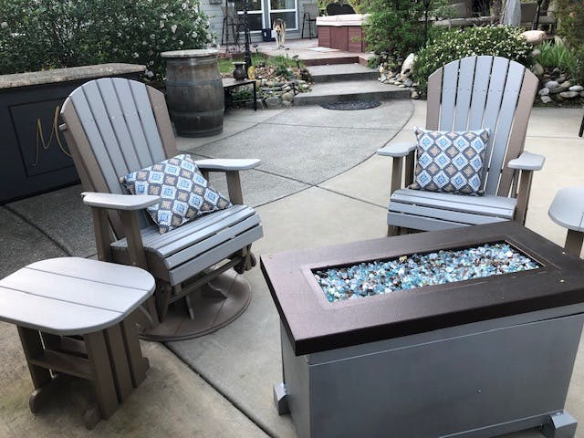 LuxCraft Recycled Plastic 2' Adirondack Swivel Glider Chair