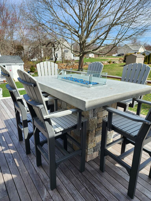 LuxCraft Recycled Plastic Adirondack Arm Chair (BAR HEIGHT)