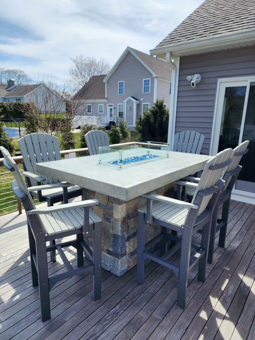 LuxCraft Recycled Plastic Adirondack Arm Chair (BAR HEIGHT)