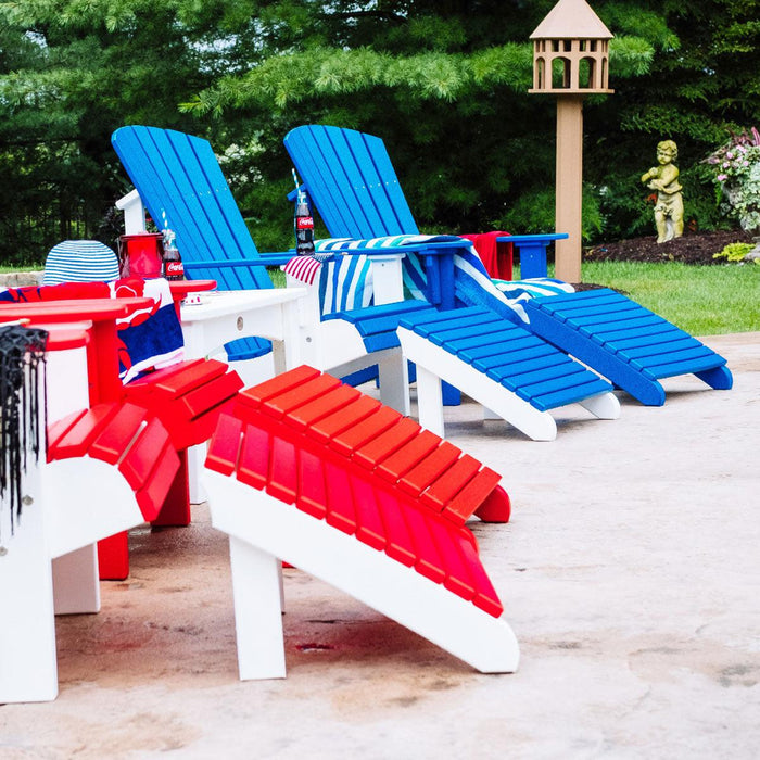 LuxCraft Recycled Plastic Deluxe Adirondack Footrest