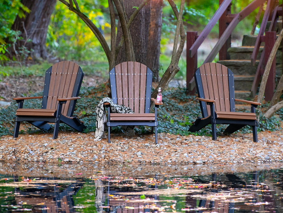 LuxCraft Recycled Plastic Folding Adirondack Chair