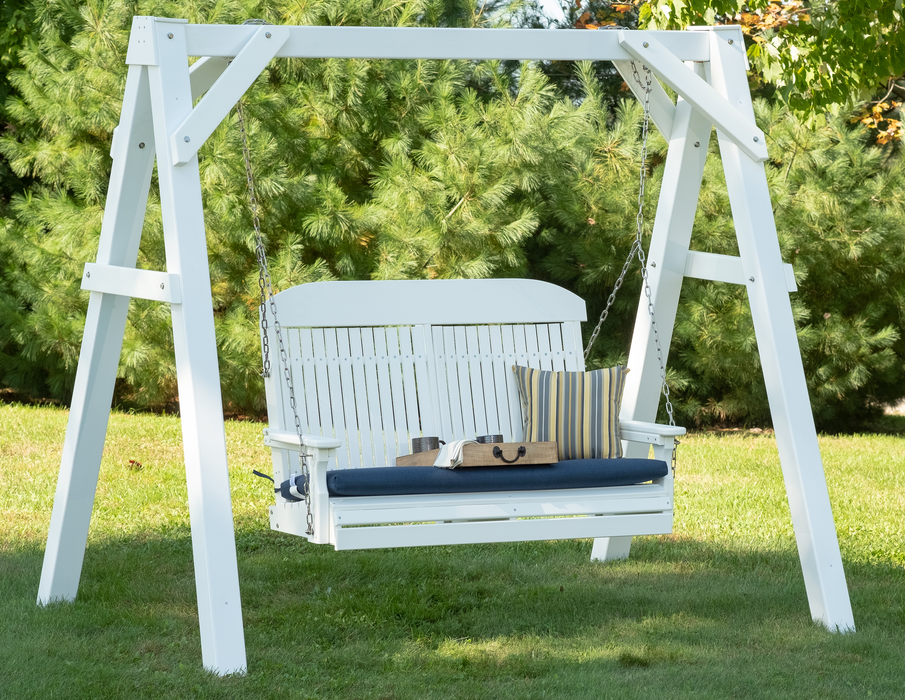 LuxCraft Classic Highback 4ft. Recycled Plastic Porch Swing